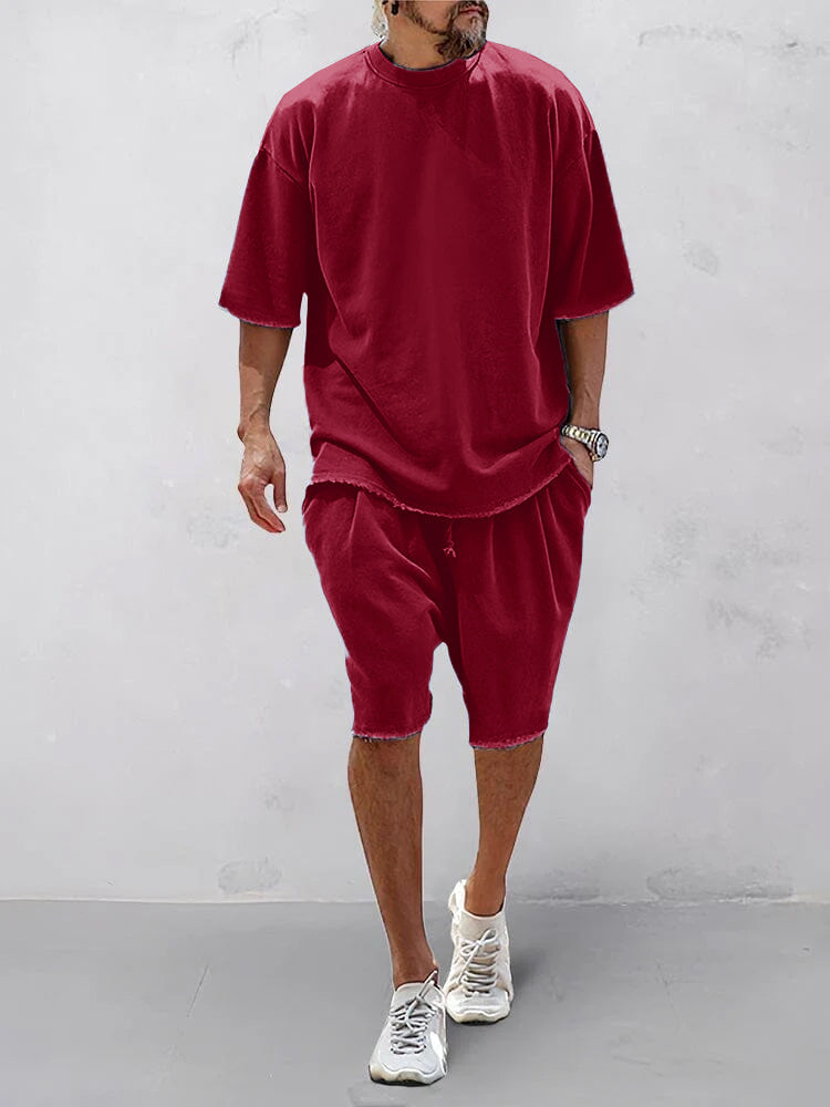 Lässige Sportsets für Herren im einfarbigen Oversize-Stil