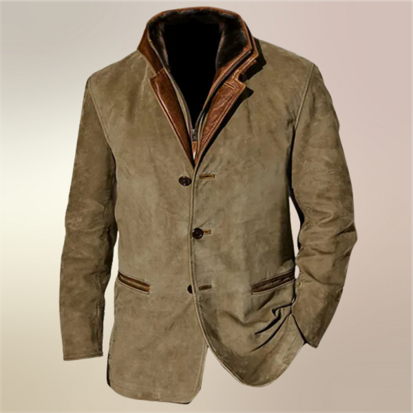Herren Blazer aus veganem Leder – Rustikal und elegant für jeden Anlass