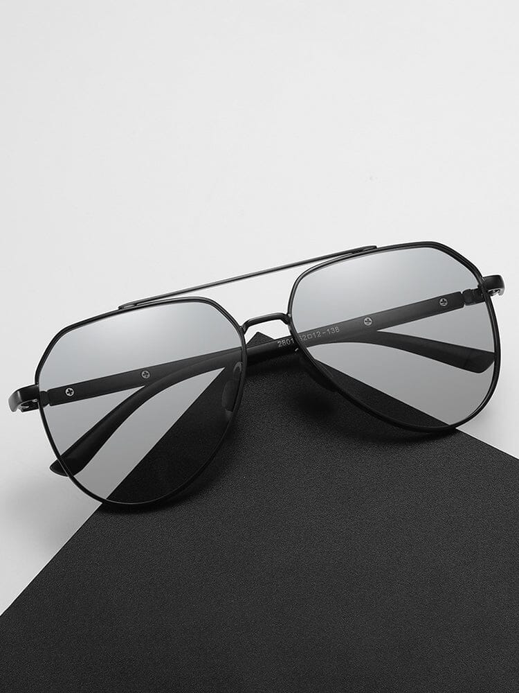 Runde Sonnenbrille für Herren mit polarisierten Gläsern und Metallrahmen