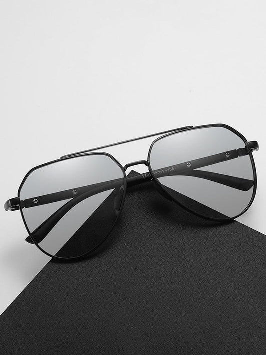 Runde Sonnenbrille für Herren mit polarisierten Gläsern und Metallrahmen