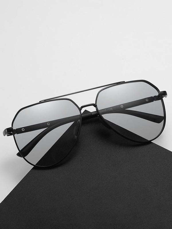 Runde Sonnenbrille für Herren mit polarisierten Gläsern und Metallrahmen