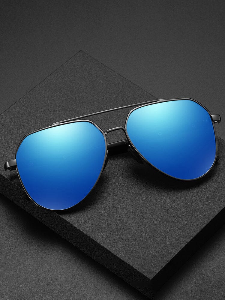 Runde Sonnenbrille für Herren mit polarisierten Gläsern und Metallrahmen