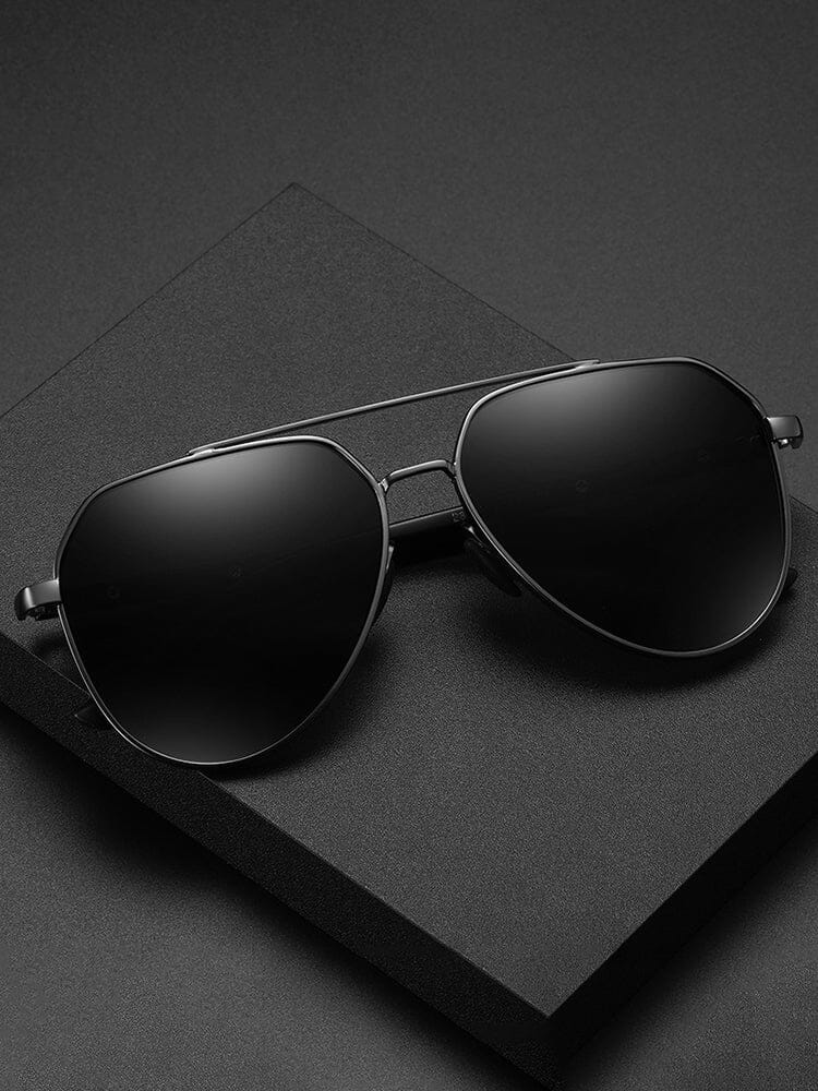 Runde Sonnenbrille für Herren mit polarisierten Gläsern und Metallrahmen