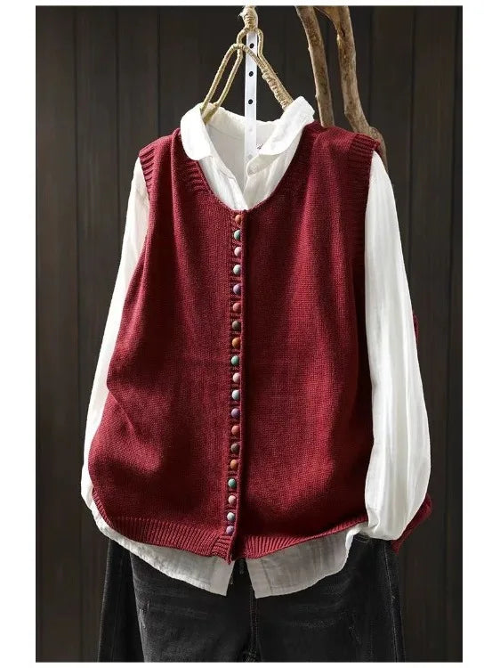 Damen Cardigan Weste Winter Regular Fit Freizeit