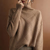Damen Ripp-Pullover Relaxed Fit Freizeit Turtleneck