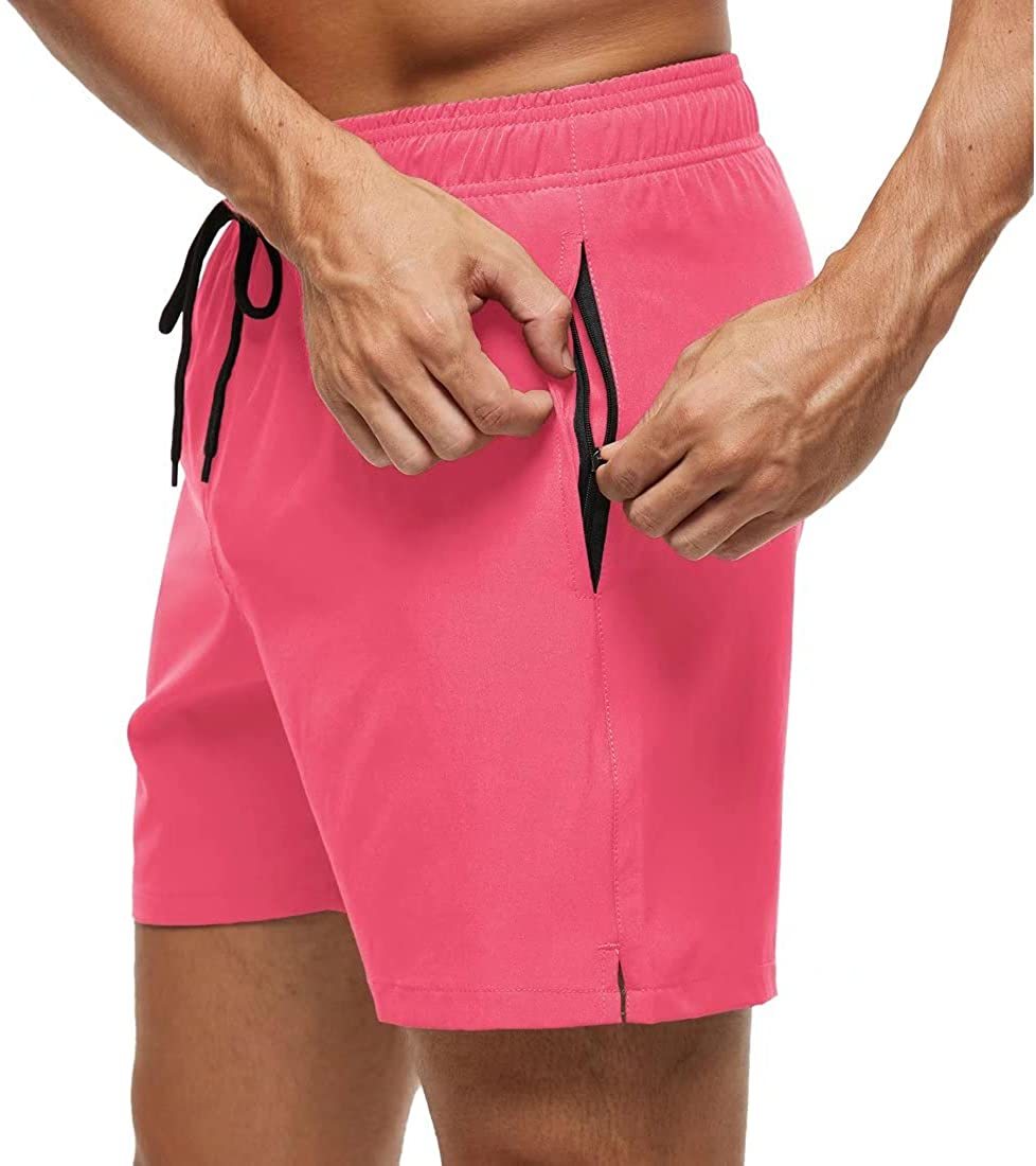 Herren Badehose Regular Fit Freizeit mit Reißverschlusstasche und Kordelzug