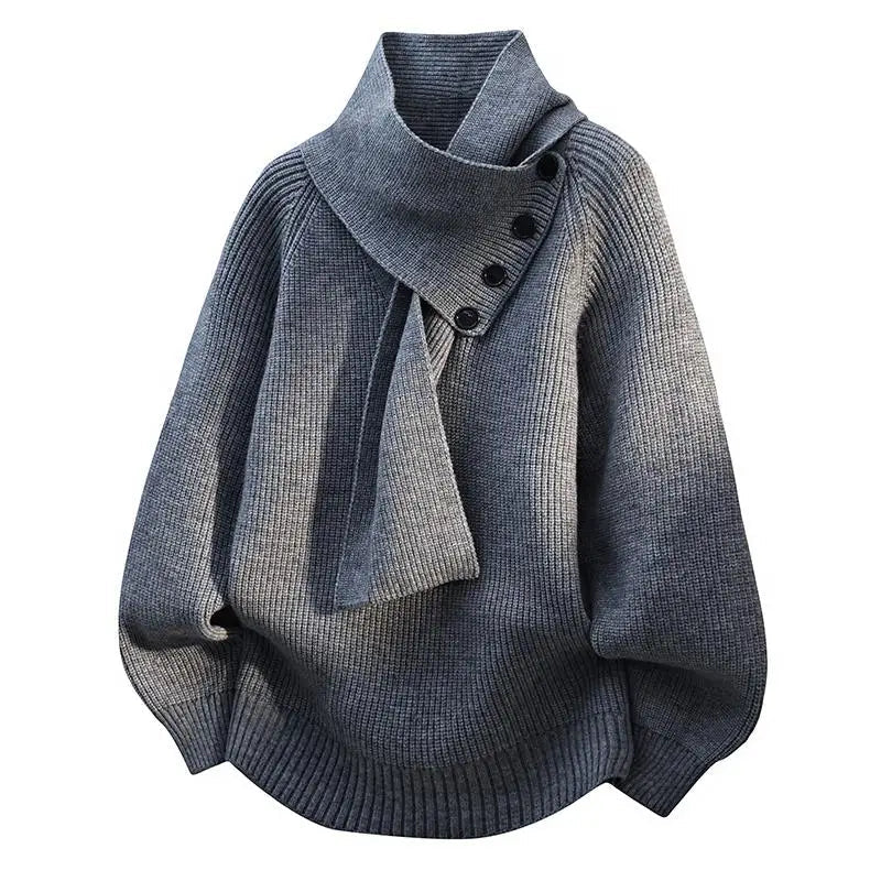 Damen Schalkragen-Pullover Regular Fit Freizeit Winter