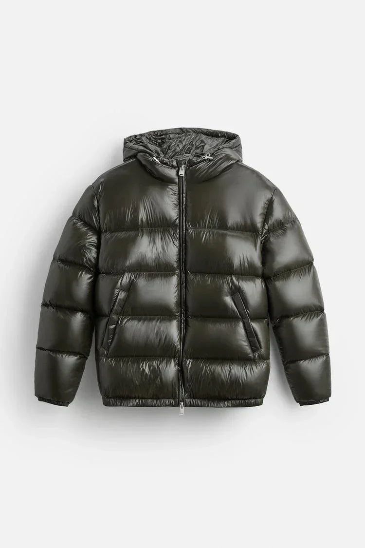 Lux I Herren Winterjacke Kapuze Regular Fit Winter Freizeit