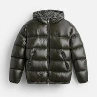 Lux I Herren Winterjacke Kapuze Regular Fit Winter Freizeit