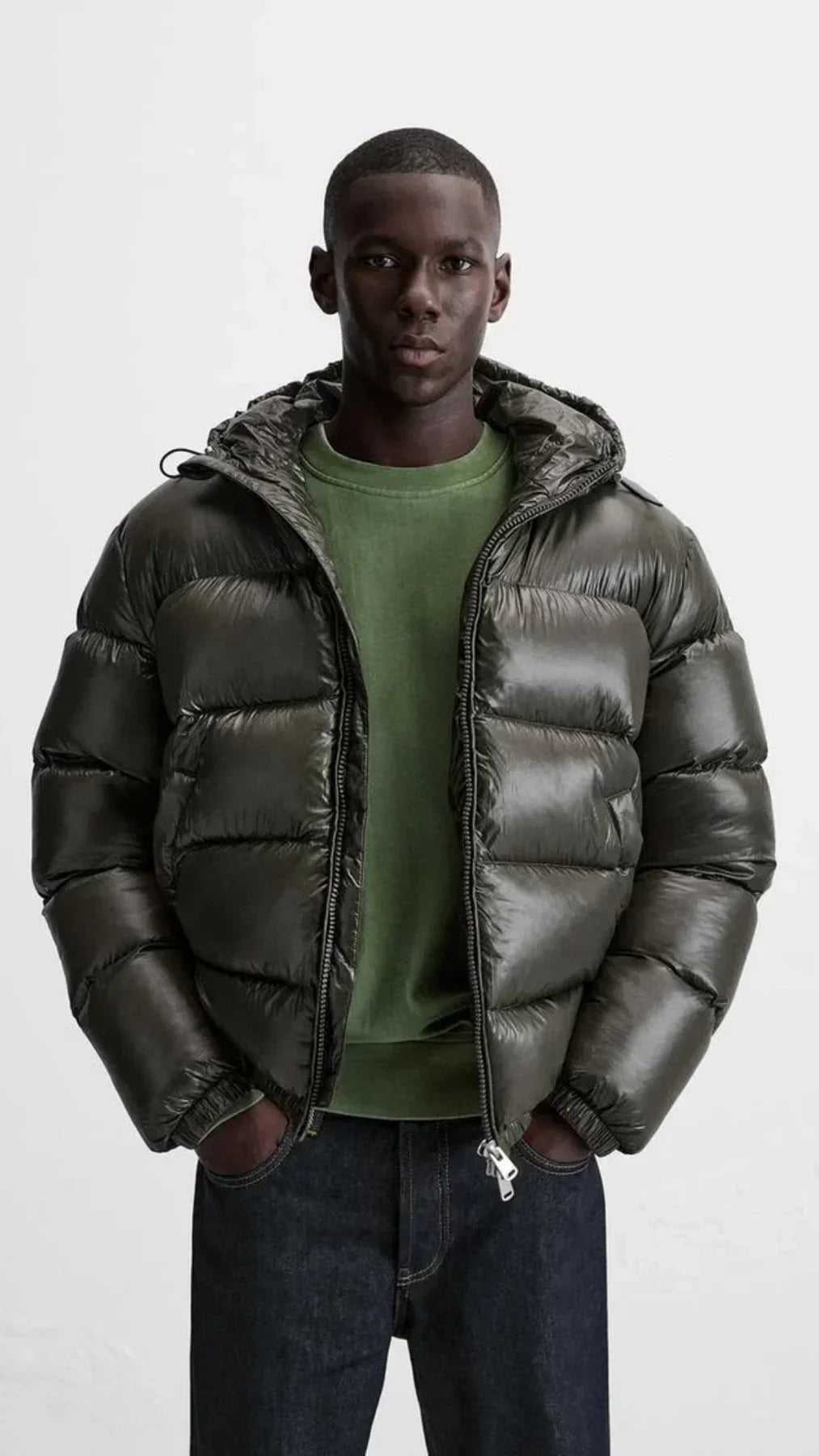 Lux I Herren Winterjacke Kapuze Regular Fit Winter Freizeit