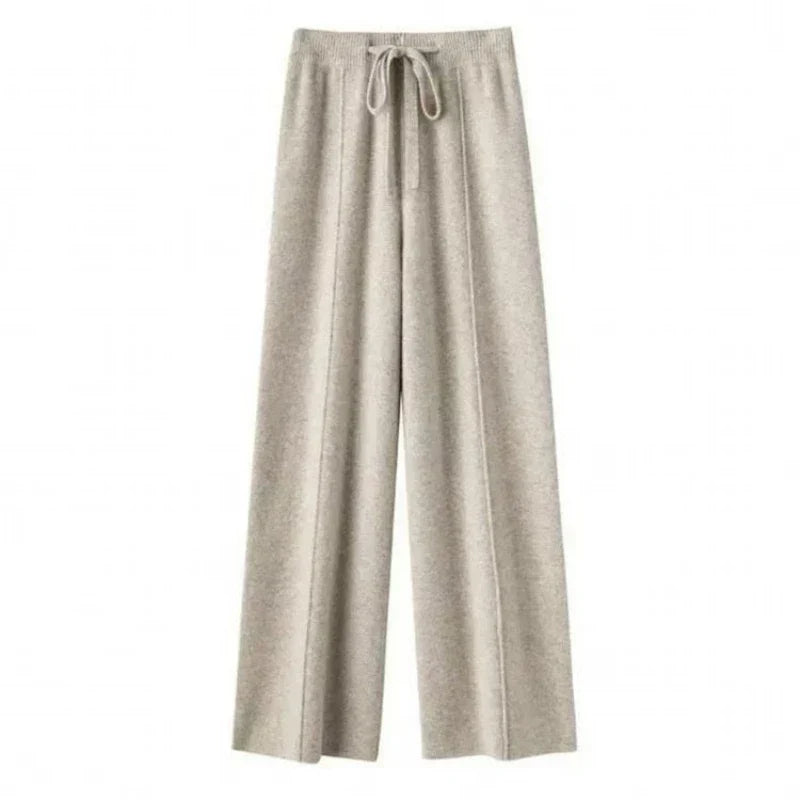 Damen Strickhose Relaxed Fit Freizeit Winter