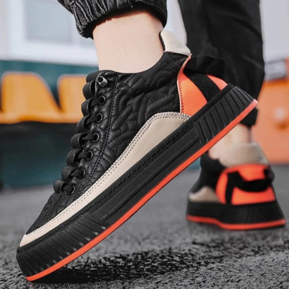 Herren Stepp-Platform-Sneaker - Schnürung Niedrig-Top Trainer