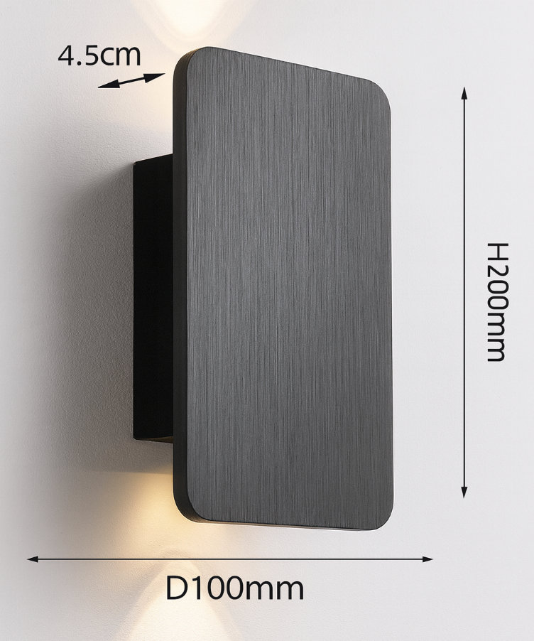 LED-Wandleuchte Minimalistisch Rechteckig Skandinavisch Wohnzimmer