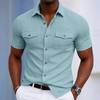 Herren Ripp-Shirt Slim Fit Smart Casual Freizeit