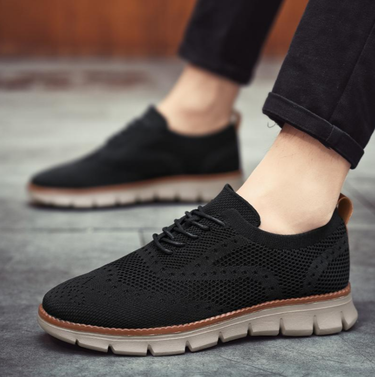 Damen Dress Sneaker Regular Fit Freizeit Brogue-Muster