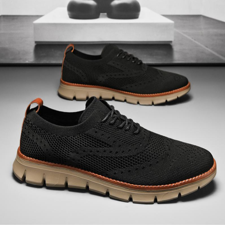 Damen Dress Sneaker Regular Fit Freizeit Brogue-Muster