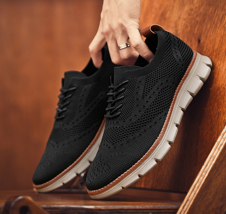 Damen Dress Sneaker Regular Fit Freizeit Brogue-Muster