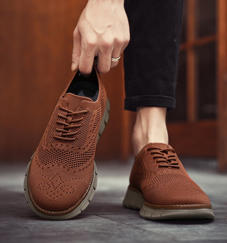 Damen Dress Sneaker Regular Fit Freizeit Brogue-Muster