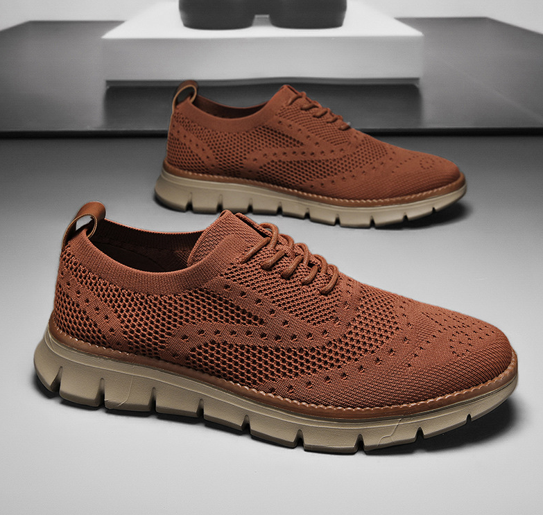 Damen Dress Sneaker Regular Fit Freizeit Brogue-Muster