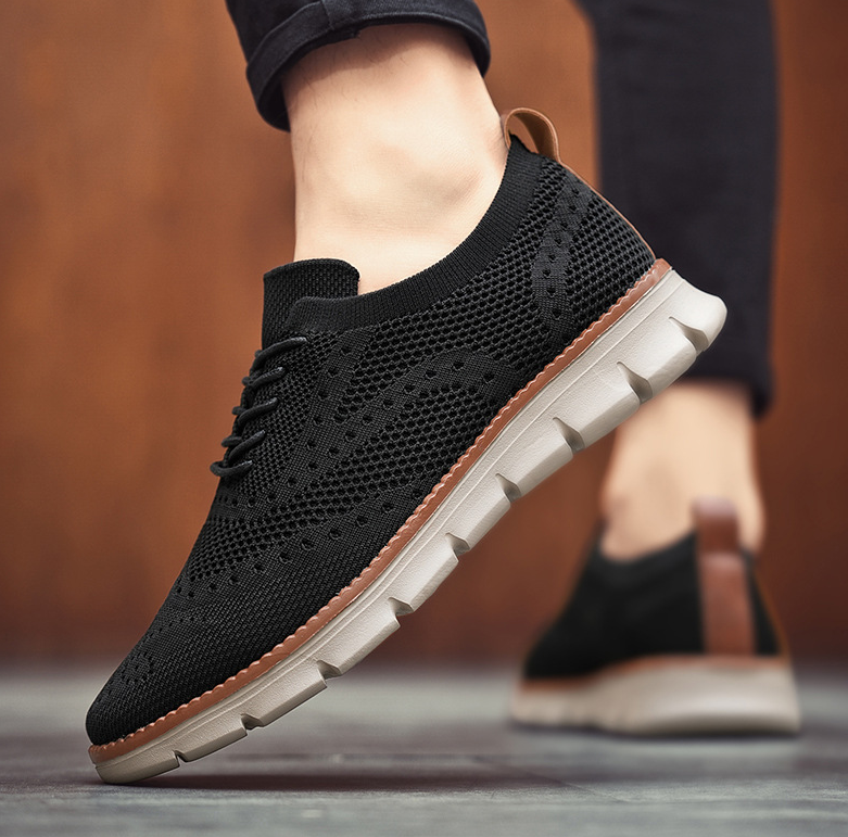 Damen Dress Sneaker Regular Fit Freizeit Brogue-Muster