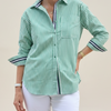 Damen Bluse Relaxed Fit Gestreift Freizeit Lässig