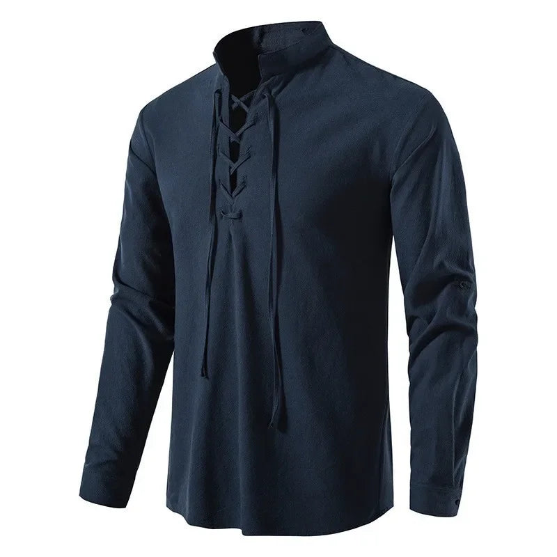 Herren Sommerhemd Relaxed Fit Freizeit Boho-Stil