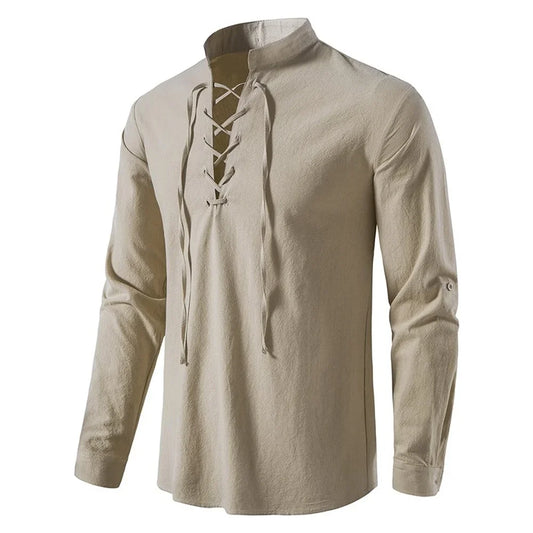 Herren Sommerhemd Relaxed Fit Freizeit Boho-Stil