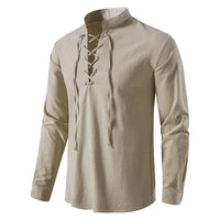 Herren Sommerhemd Relaxed Fit Freizeit Boho-Stil