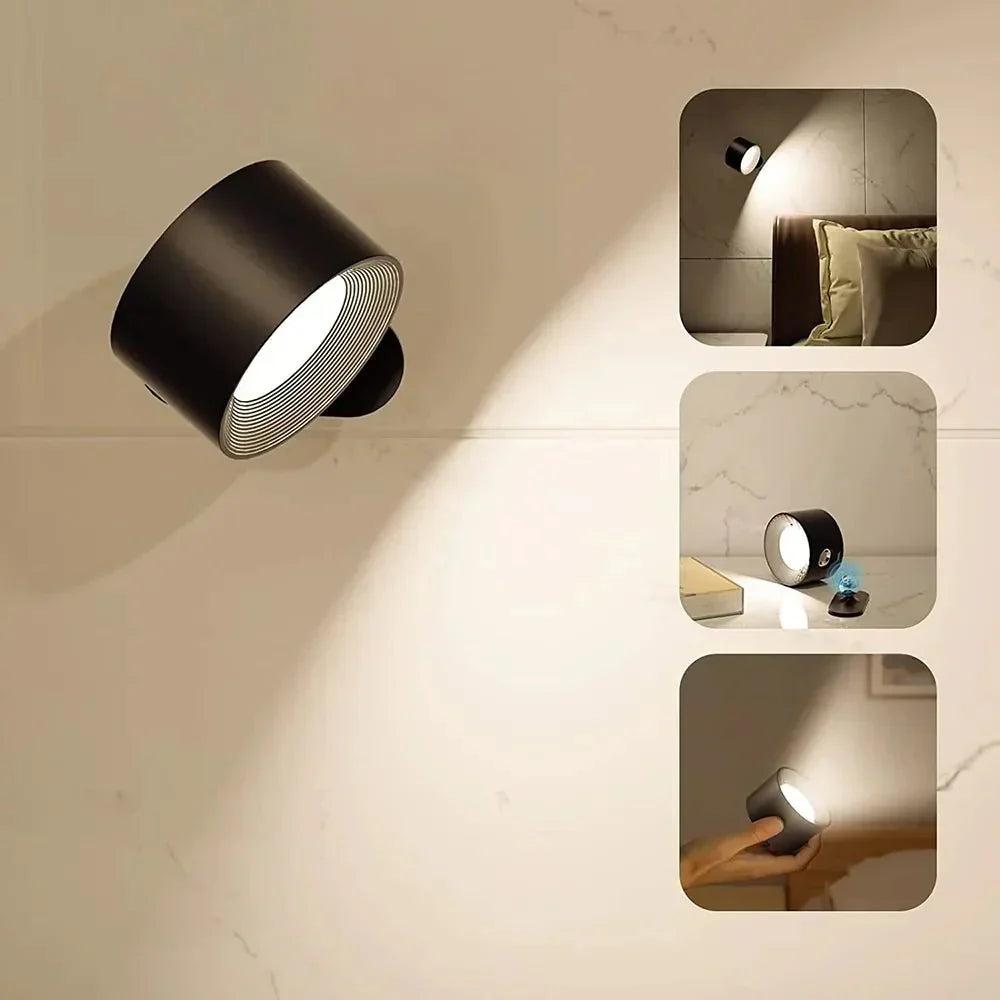 Kabellose Wandleuchte Modern 360° Beleuchtung Wohnzimmer