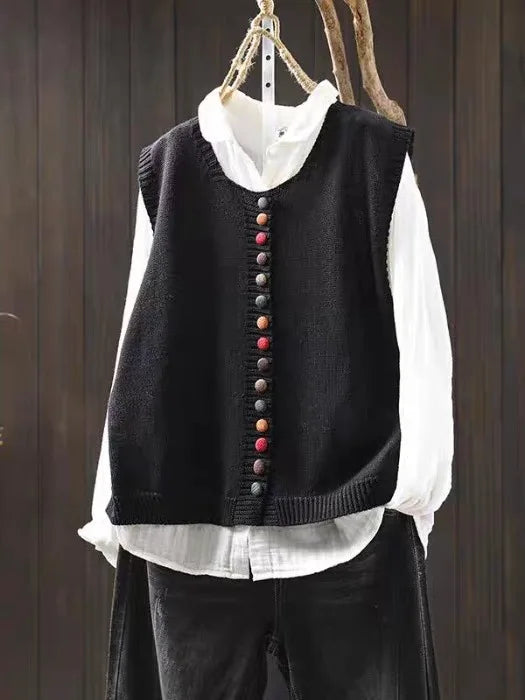 Damen Cardigan Weste Winter Regular Fit Freizeit