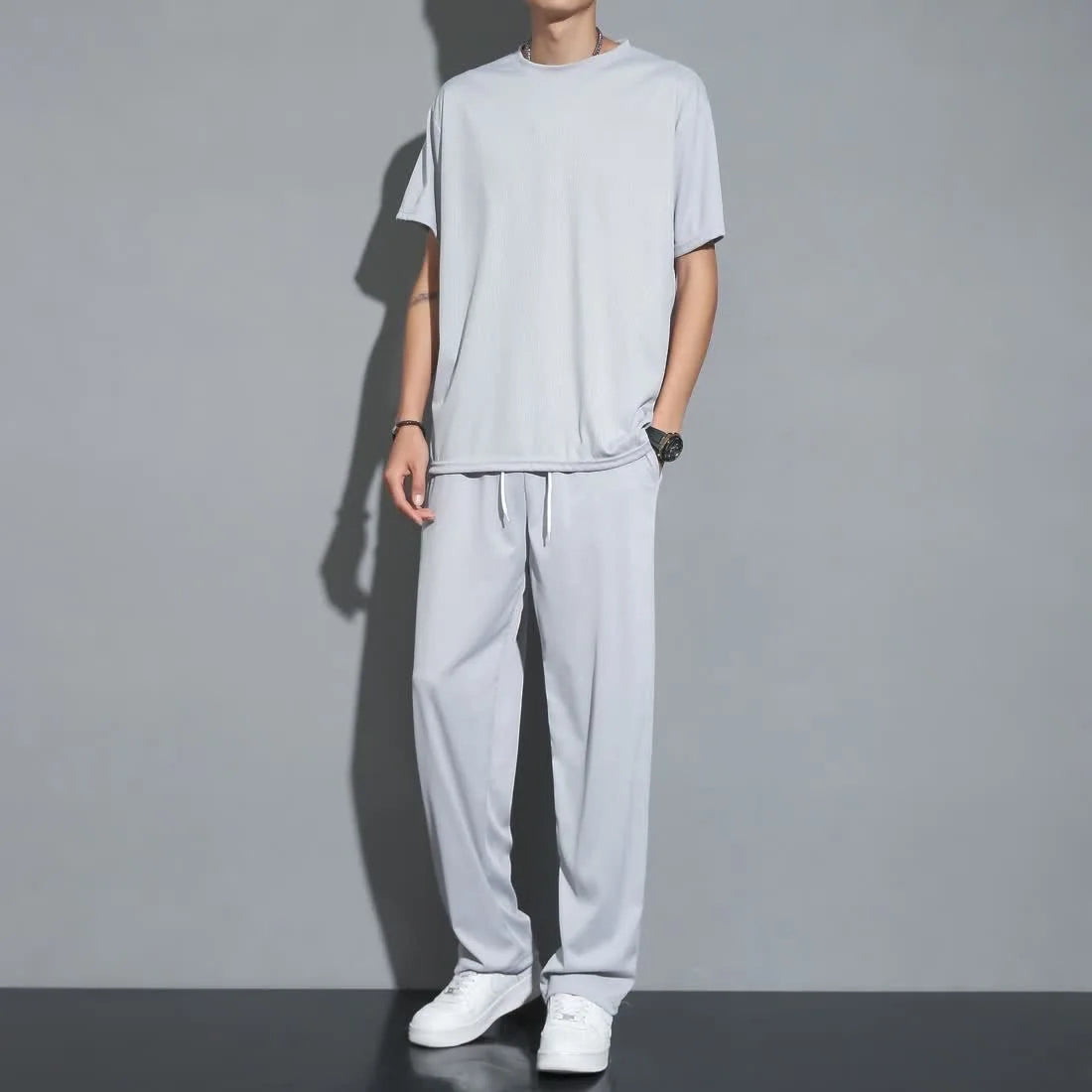 Zweiteiliges Set Herren Relaxed Fit Freizeit