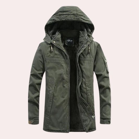 Herren Winterparka Kapuzenjacke Regular Fit Freizeit