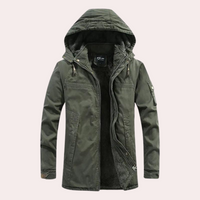 Herren Winterparka Kapuzenjacke Regular Fit Freizeit
