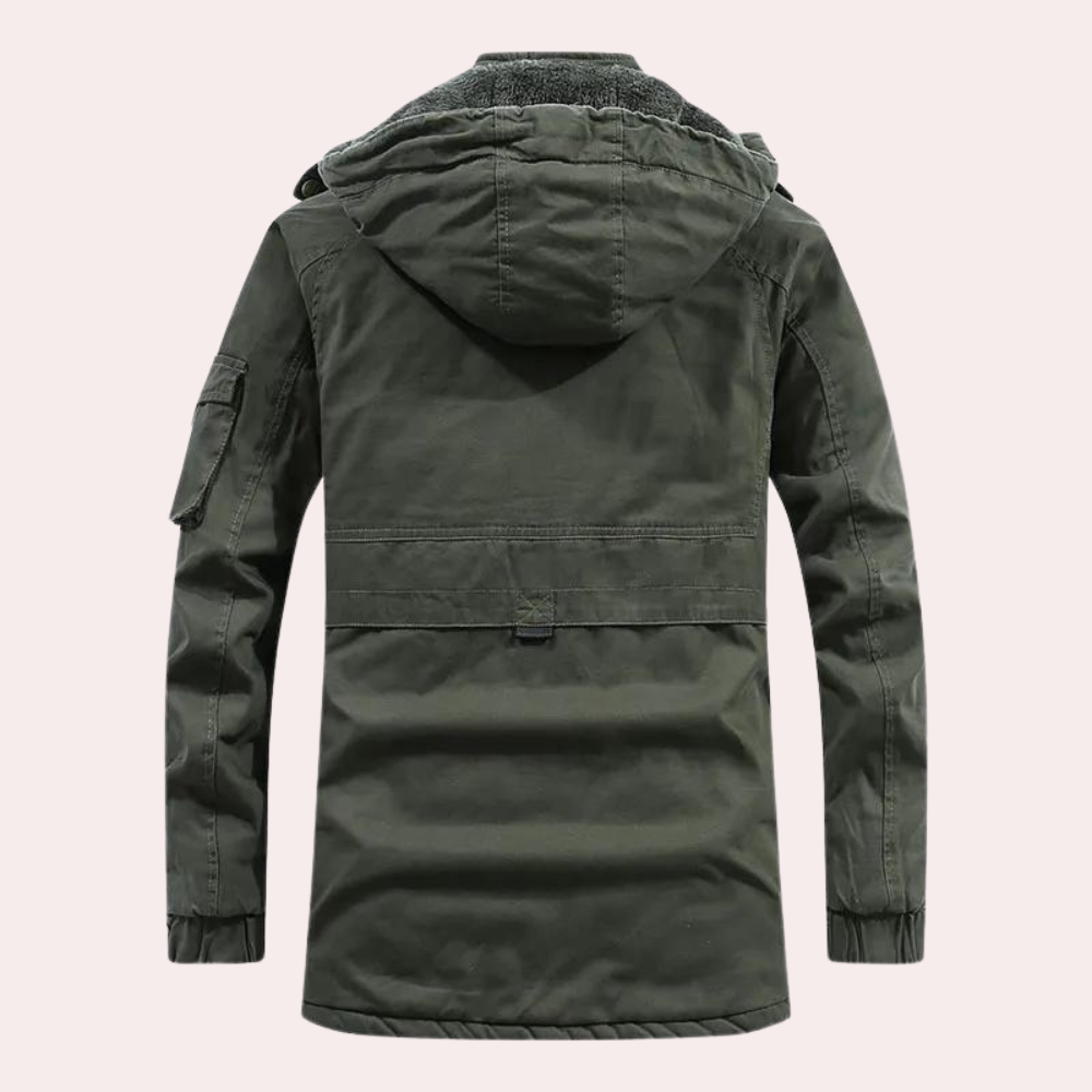 Herren Winterparka Kapuzenjacke Regular Fit Freizeit