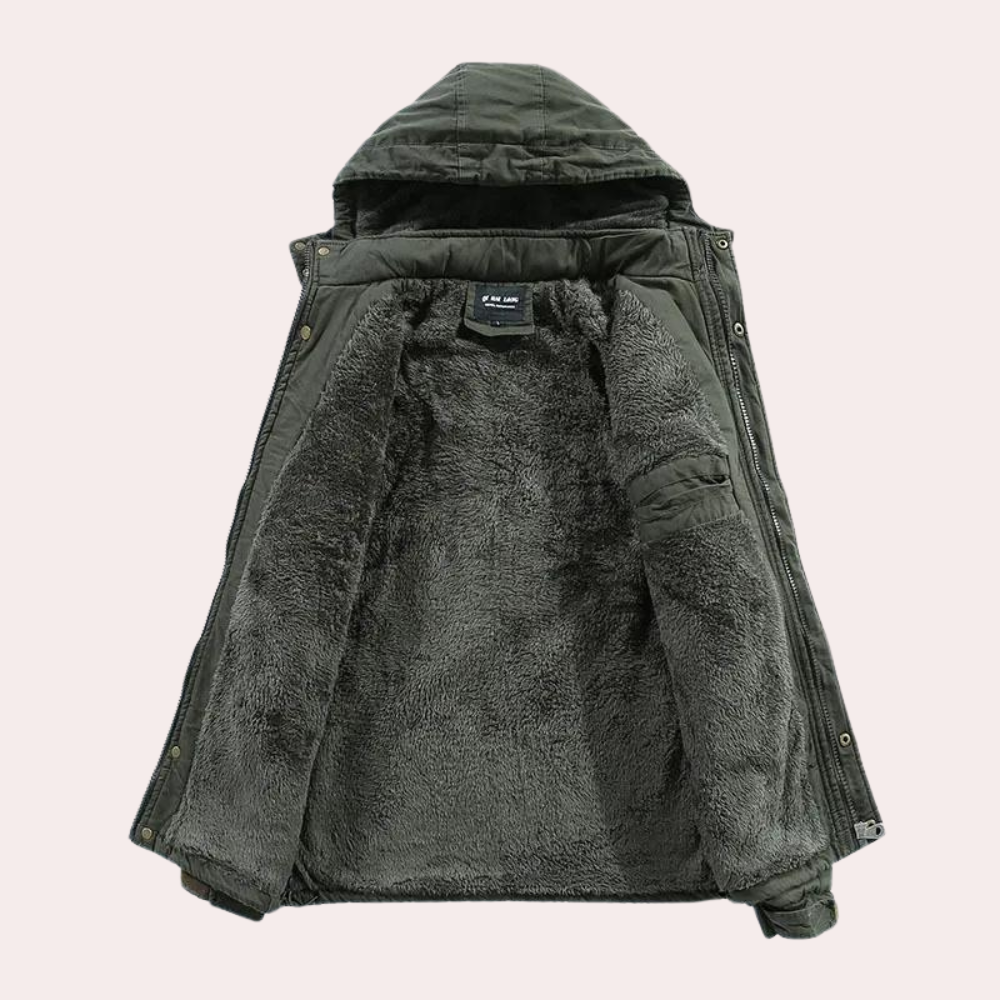 Herren Winterparka Kapuzenjacke Regular Fit Freizeit