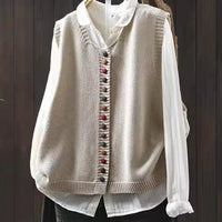 Damen Cardigan Weste Winter Regular Fit Freizeit