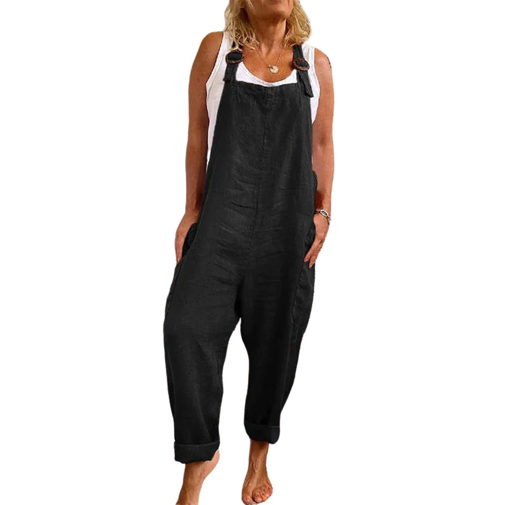 Damen Stoff-Overall Relaxed Fit Casual Sommer I Jumpsuit
