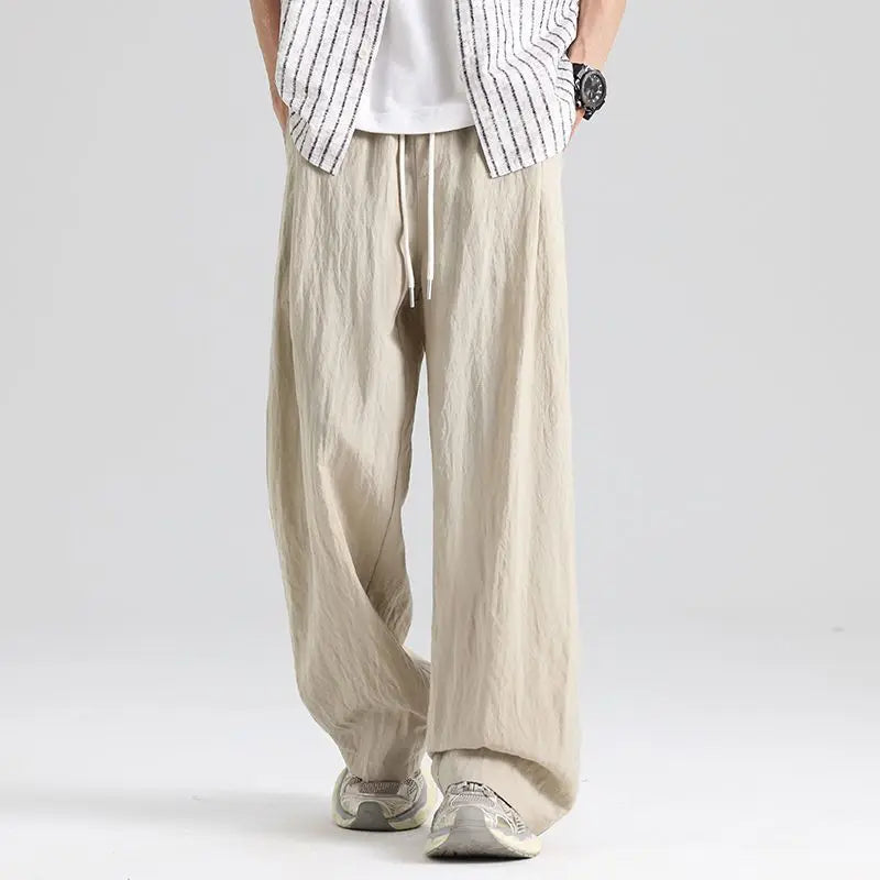 Herren Stoffhose Relaxed Fit Freizeit Weit geschnitten