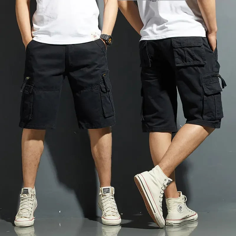 Cargo-Shorts Herren Regular Fit Freizeit Sommer