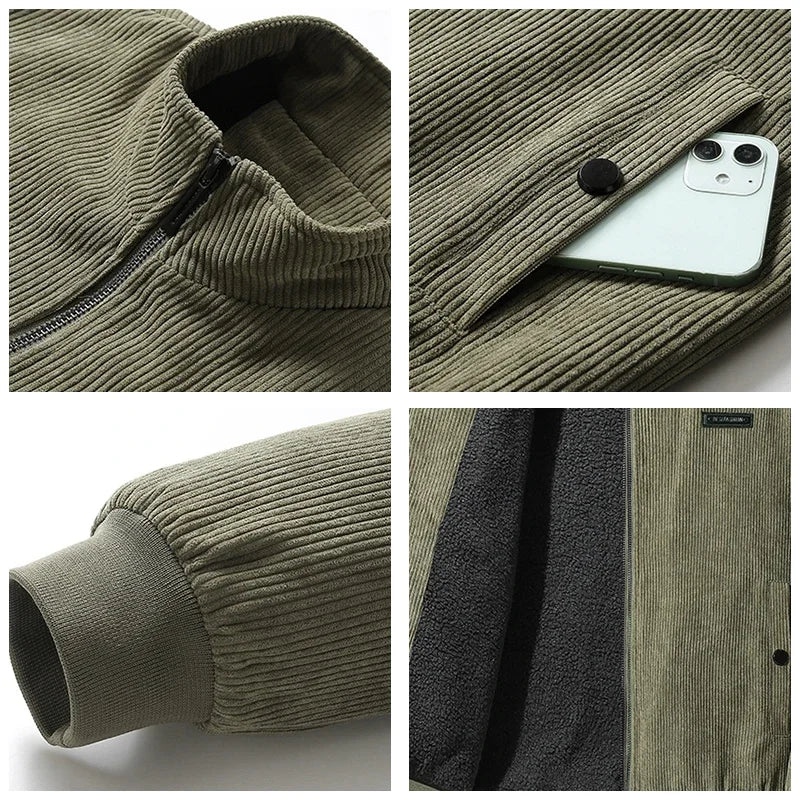 Herren Cordjacke Freizeit Herbst