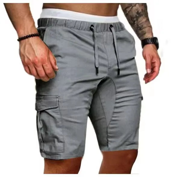 Herren Cargo-Shorts Relaxed Fit Freizeit mit Kordelzug und Taschen