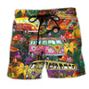 Herren Badehose Regular Fit Freizeit mit Graffiti-Muster
