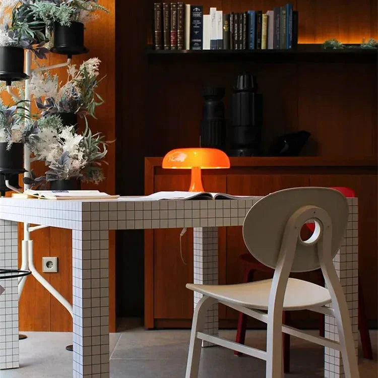 Tischlampe Retro Pilzform Skurril Wohnzimmer Schlafzimmer