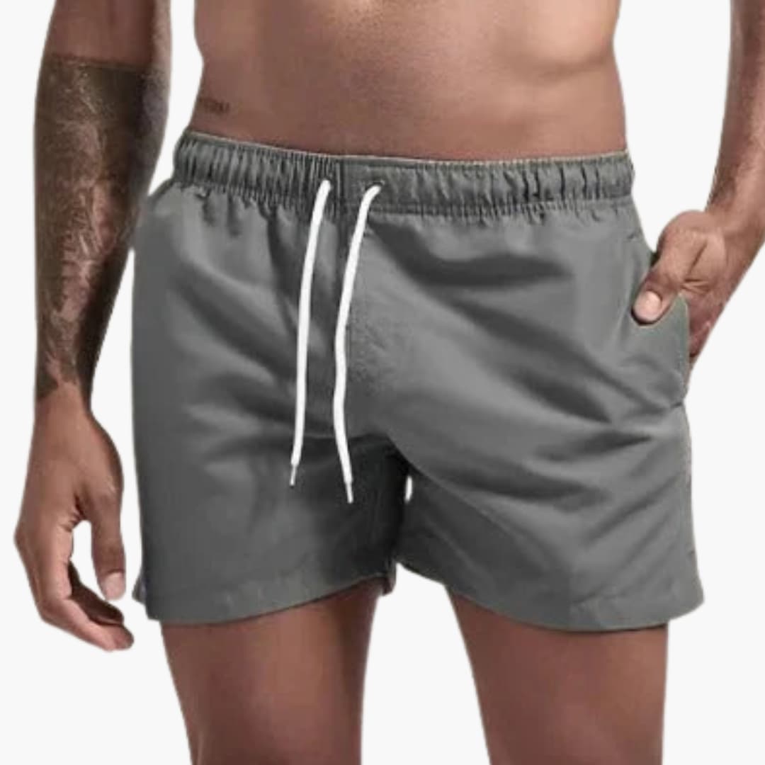 Herren-Badeshorts mit elastischem Bund und verstellbarem Kordelzug