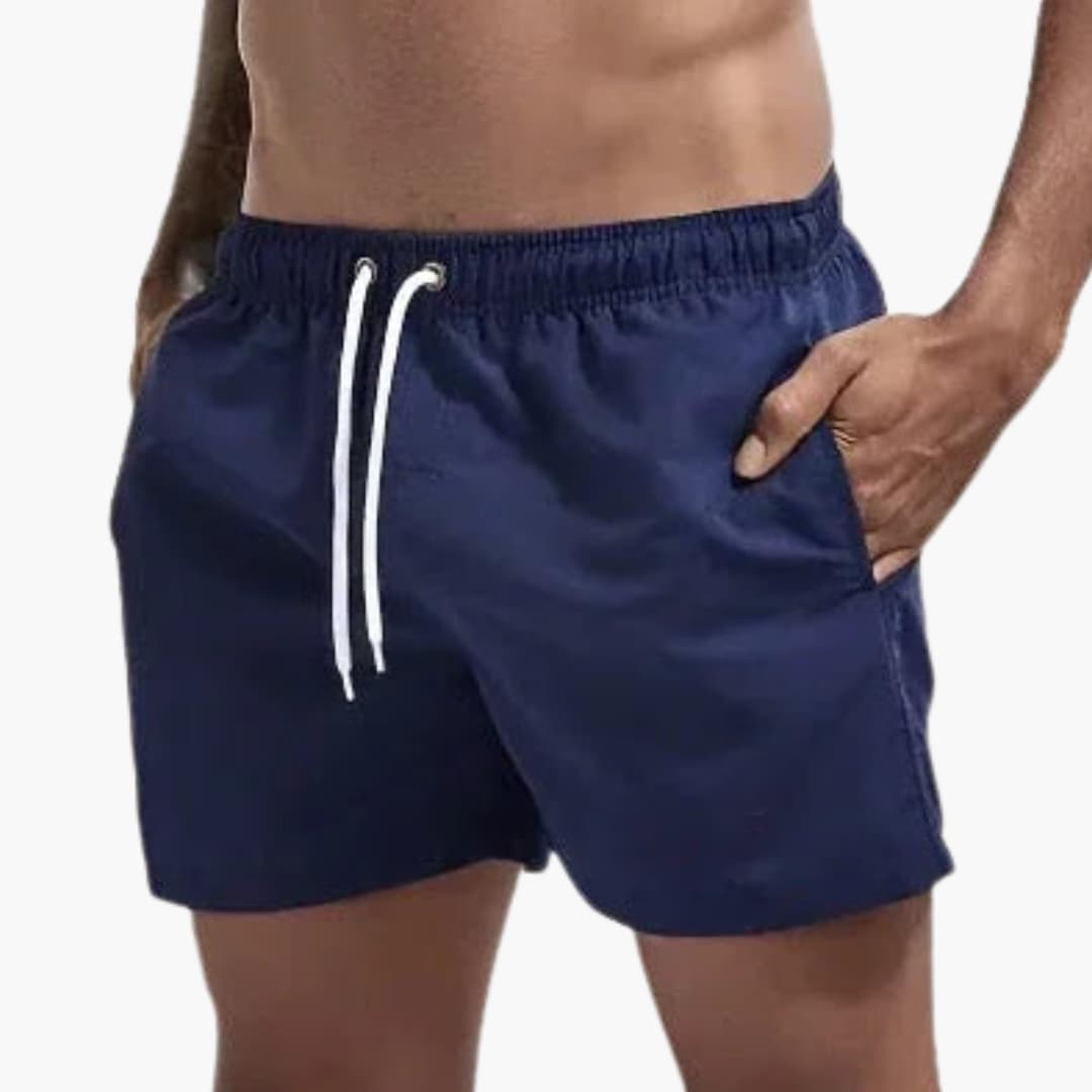 Herren-Badeshorts mit elastischem Bund und verstellbarem Kordelzug