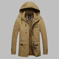 Herren Winterparka Wasserdicht Fleecegefüttert Freizeit
