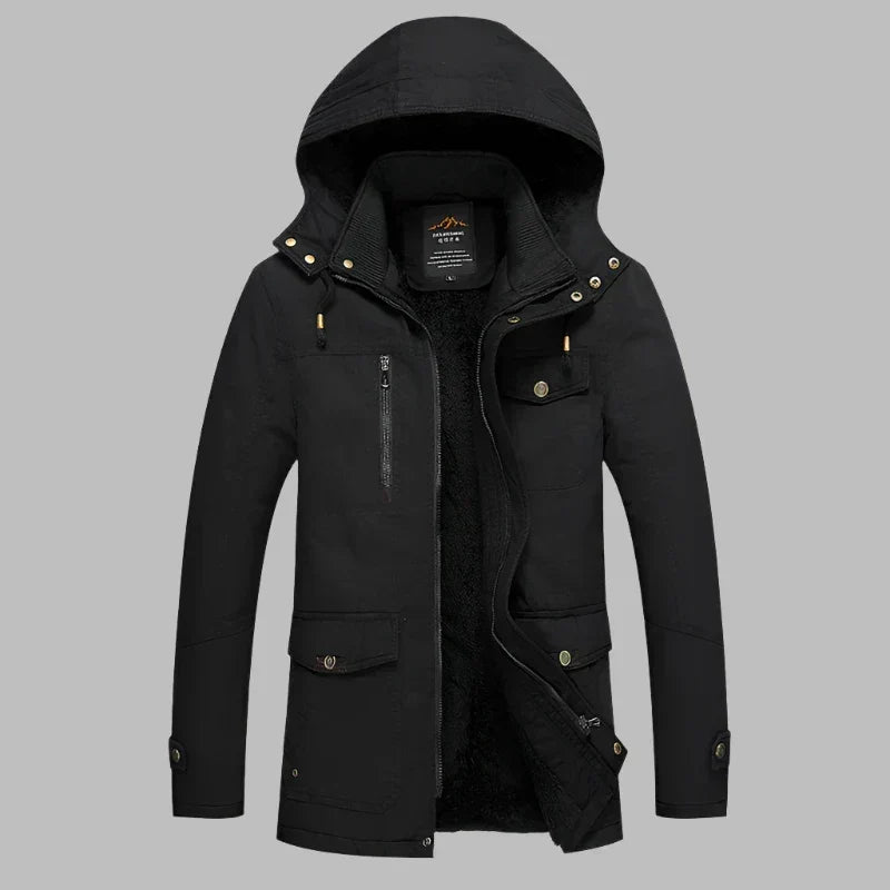 Herren Winterparka Wasserdicht Fleecegefüttert Freizeit