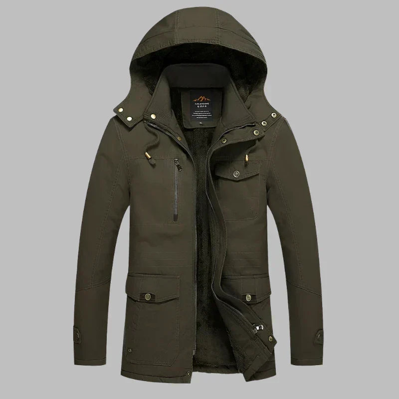Herren Winterparka Wasserdicht Fleecegefüttert Freizeit