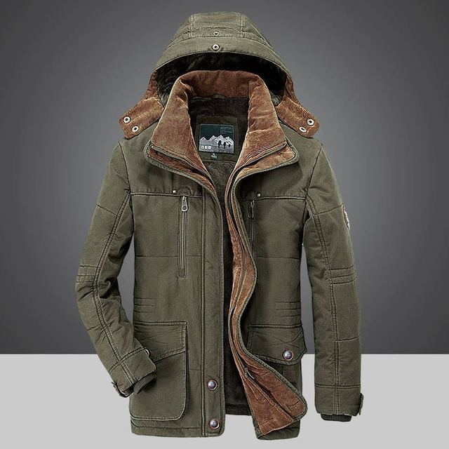 Herren Winterparka Fleecegefüttert Regular Fit Freizeit