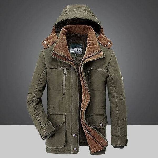 Herren Winterparka Fleecegefüttert Regular Fit Freizeit